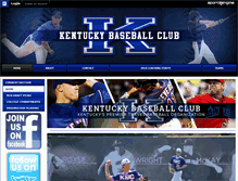 Tablet Screenshot of kentuckybaseballclub.com